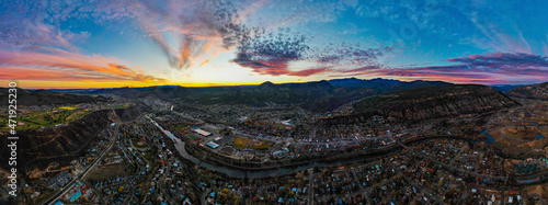 sunset over the mountains