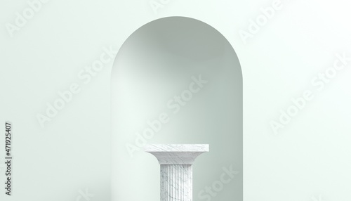 Photos colonne dans une alcôve pour présenter un produit