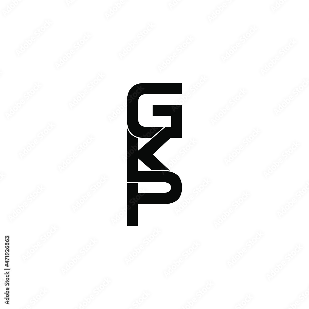 gkp initial letter monogram logo design gkp initial letter monogram logo design