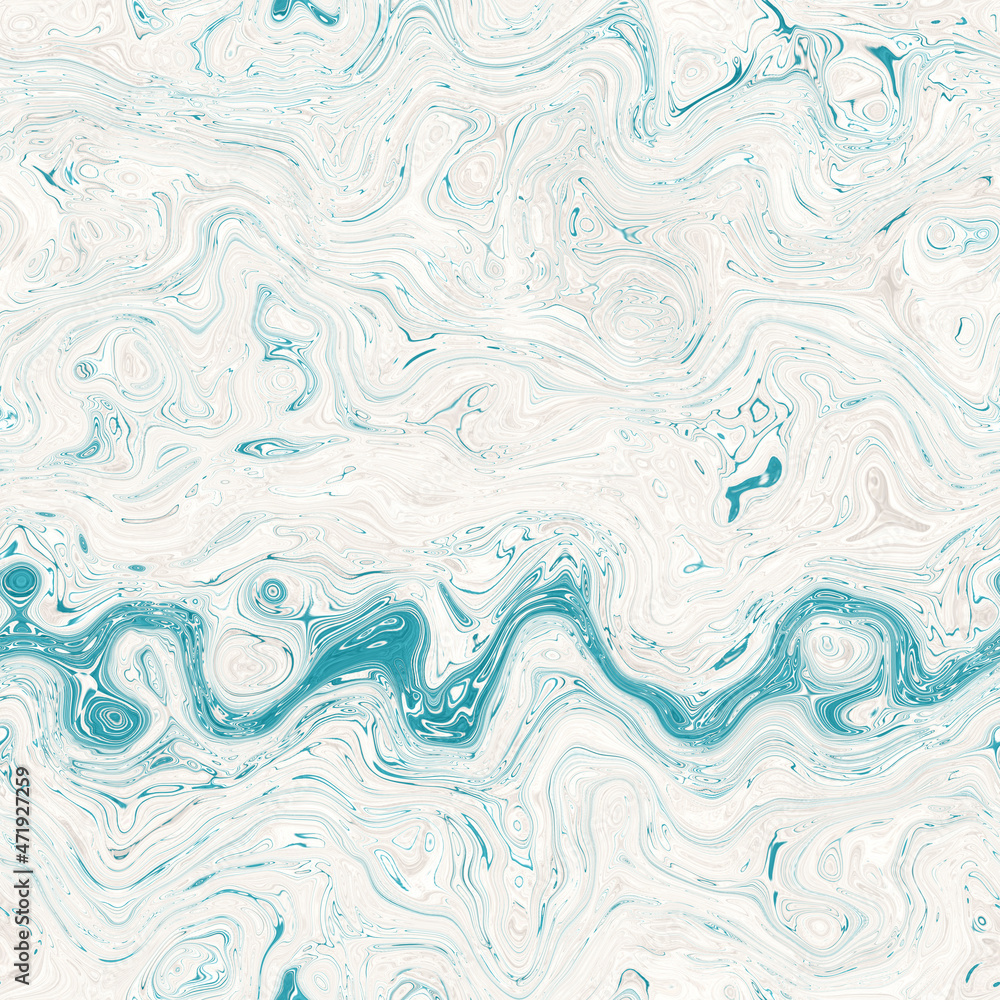 Aegean teal mottled swirl marble nautical texture background. Summer coastal living style home decor. Liquid fluid blue water flow effect dyed textile seamless pattern. Aegean teal mottled swirl marble nautical texture background. Summer coastal living style home decor. Liquid fluid blue water flow effect dyed textile seamless pattern.