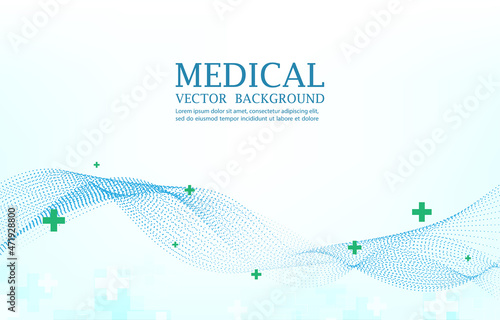 Medical vector background smooth line pattern