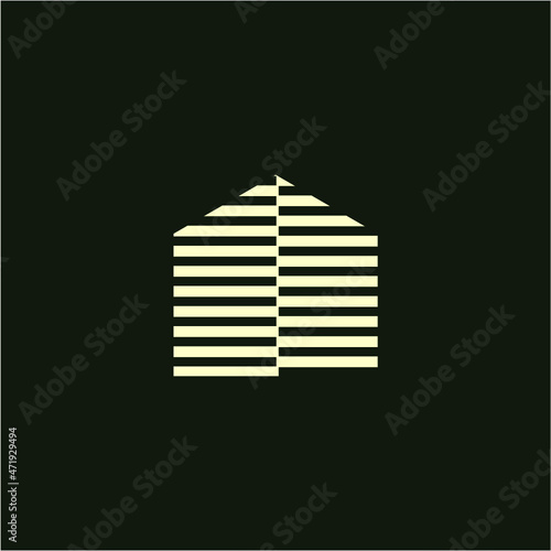 Wallpaper Mural M lines initial home logo vector image Torontodigital.ca