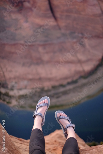 Woman Teva Sandals Feet in Nature