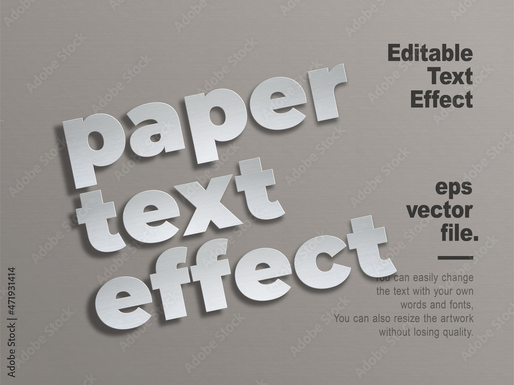 Elegant Realistic Paper Cutout Editable Text Effect Elegant Realistic Paper Cutout Editable Text Effect