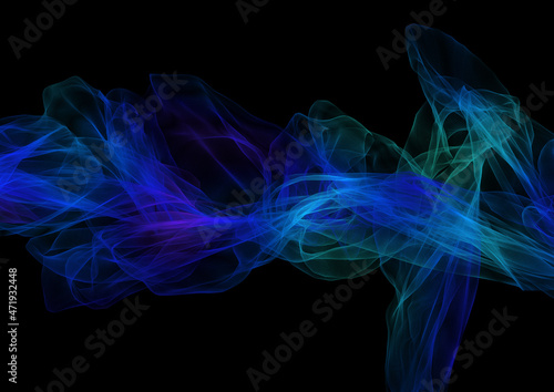 青い光の波の抽象的な背景