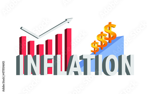 Vector illustration of economical inflation concept