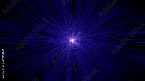 black background with bright rays. cosmic rays background 8k. bright Star. 