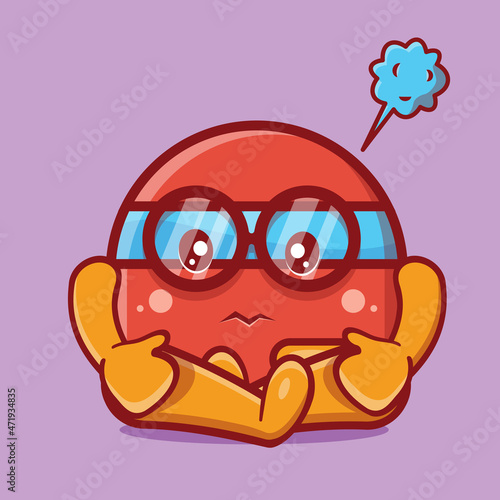 sad air purifier mascot isolated cartoon in flat style