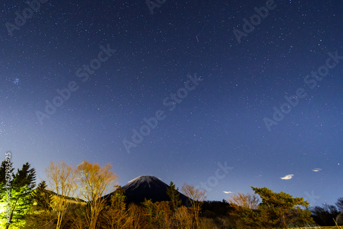 富士山と星空
