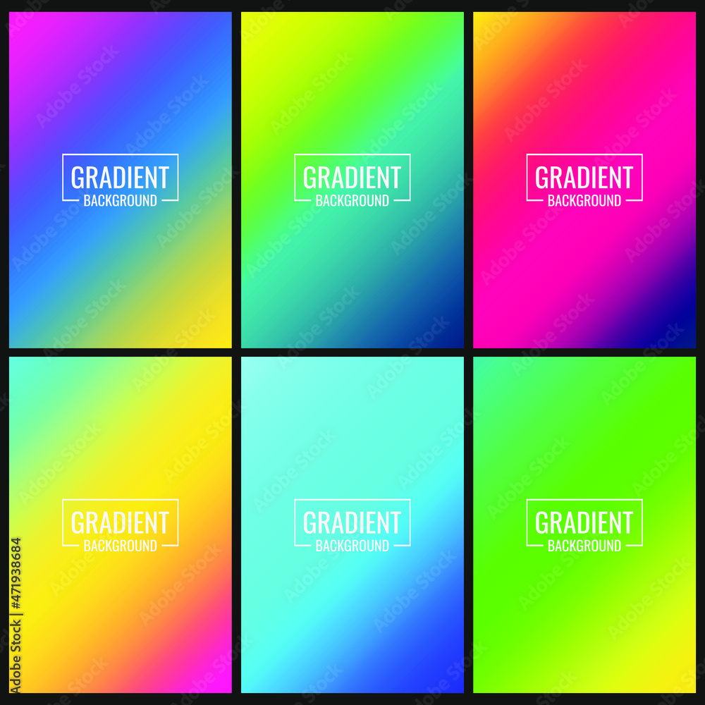 Naklejka premium Abstract background gradient color pack