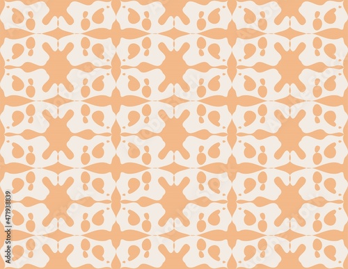 illustration design of peach and cream color ornamental abstract pattern perfect for wallpaper, printable and crafting
