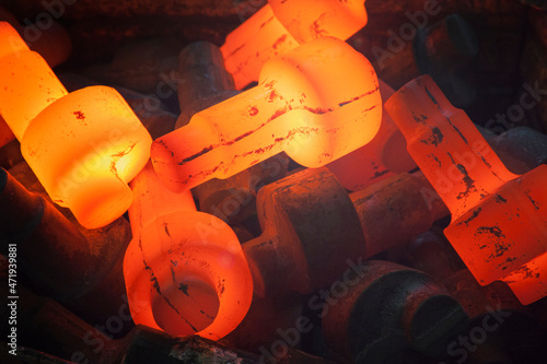 Red hot crank shafts for fluid pump photo