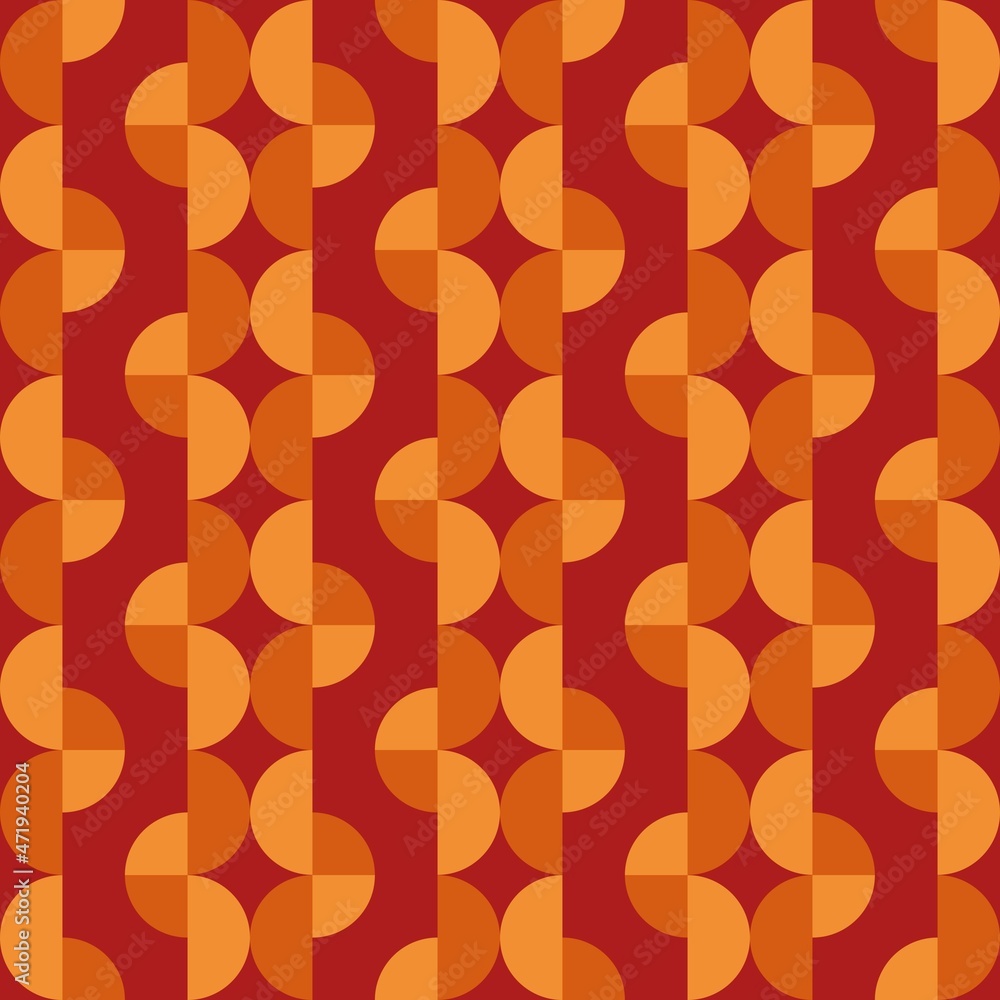Rounded abstract seamless pattern - accent for any surfaces. Rounded abstract seamless pattern - accent for any surfaces.