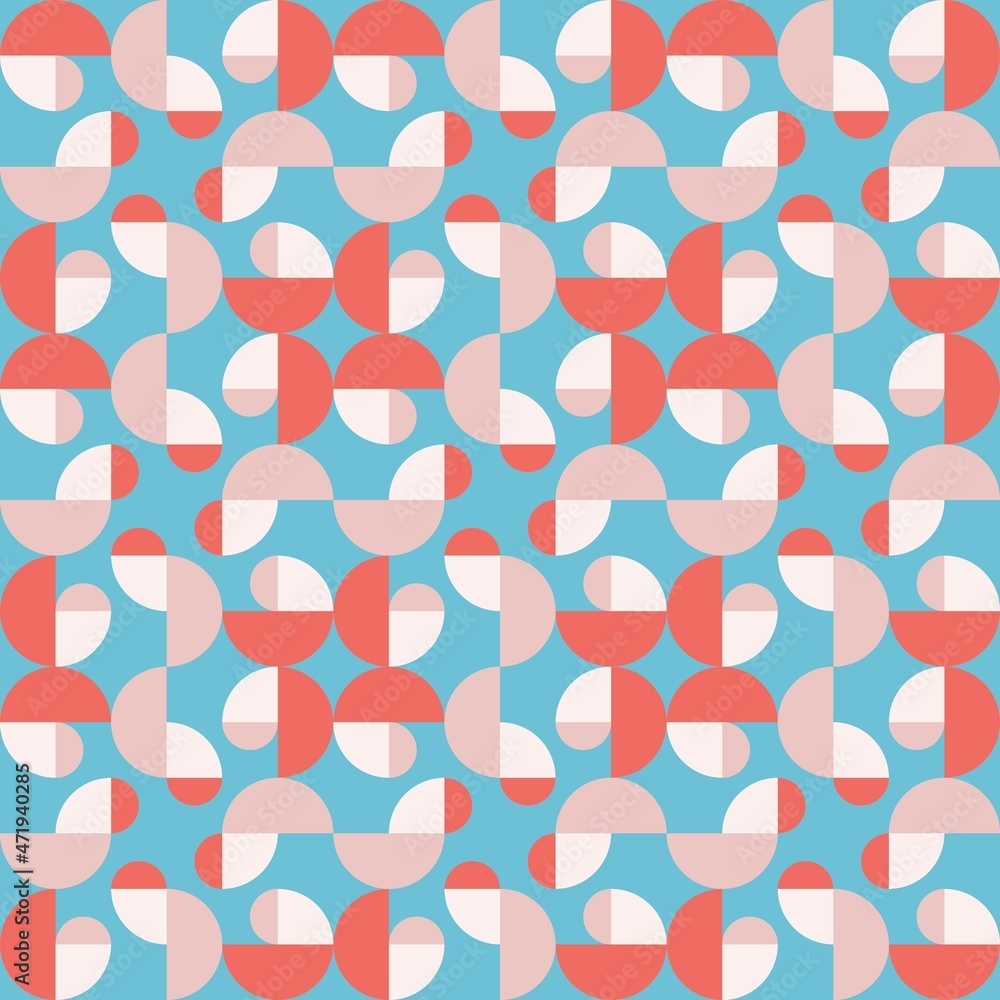 Rounded abstract seamless pattern - accent for any surfaces. Rounded abstract seamless pattern - accent for any surfaces.