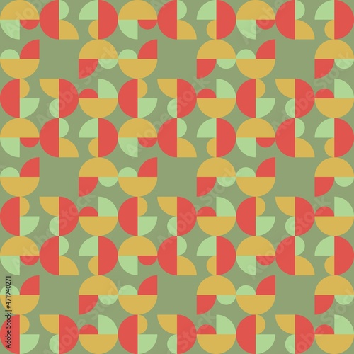 Rounded abstract seamless pattern - accent for any surfaces.