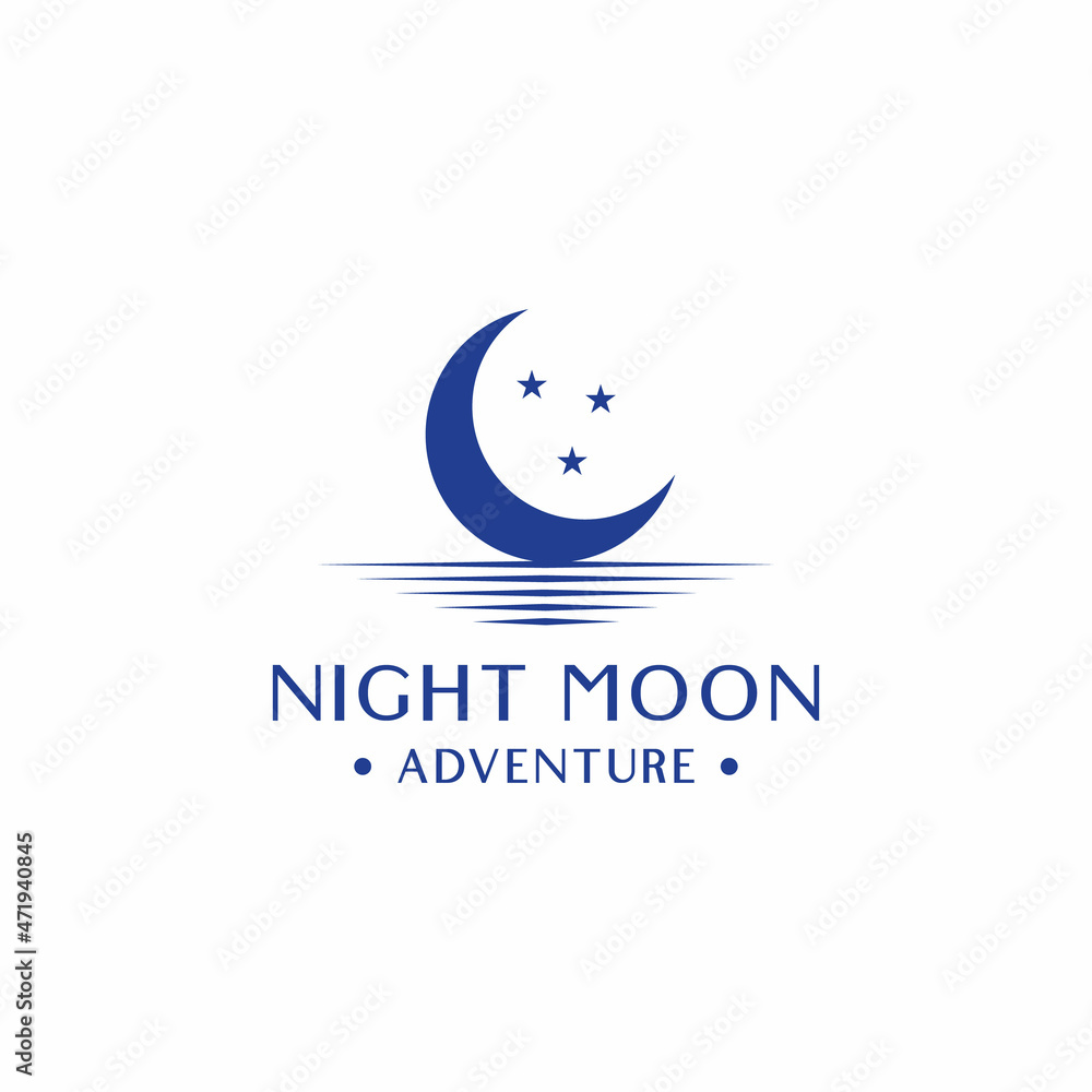 Night Moon logo luxury for bussines