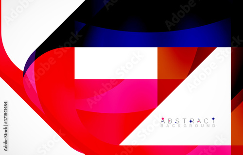 Free Download Minimal background. Abstract square shape with round corners created with wavy forms. Vector Illustration For Wallpaper, Banner, Background, Landing Page - GFXLoad