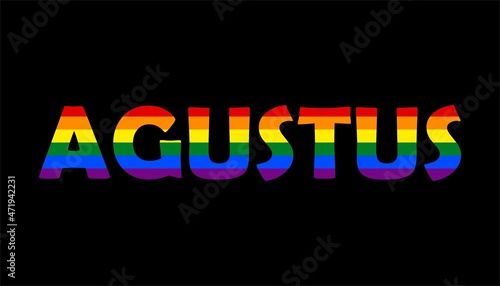 The rainbow flag, commonly called the gay flag and the LGBT flag, is a symbol of the lesbian, gay, bisexual, and transgender and LGBT social movement. LGBT on a black background.