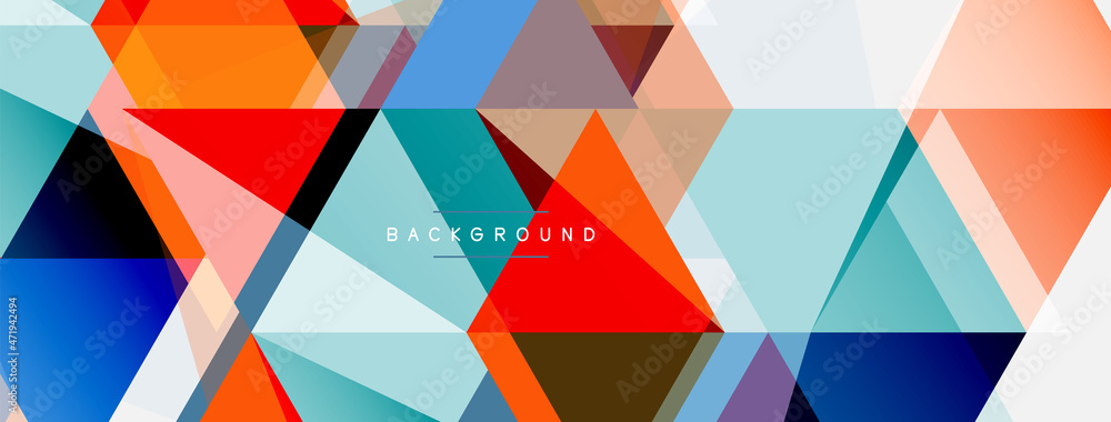 Mosaic triangles geometric background. Techno or business concept, pattern for wallpaper, banner, background, landing page Mosaic triangles geometric background. Techno or business concept, pattern for wallpaper, banner, background, landing page
