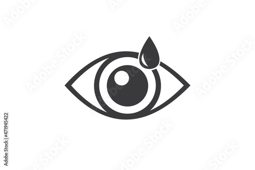 Eye drop icon on white background for website, application, printing, document, poster design, etc. vector EPS10