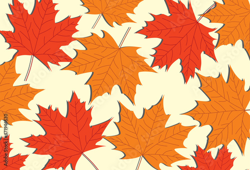 An illustration of fallen autumn leaves