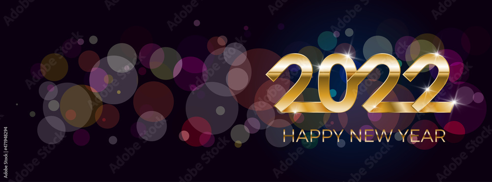 Banner 2022 Happy New Year. Winter holiday greeting card. Banner 2022 Happy New Year. Winter holiday greeting card.