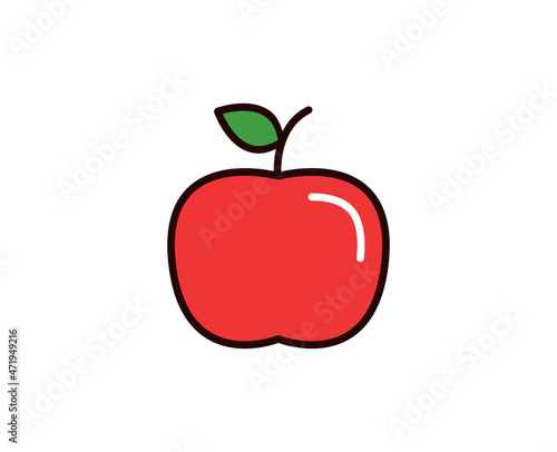 Wallpaper Mural Apple line icon. High quality outline symbol for web design or mobile app. Thin line sign for design logo. Color outline pictogram on white background Torontodigital.ca