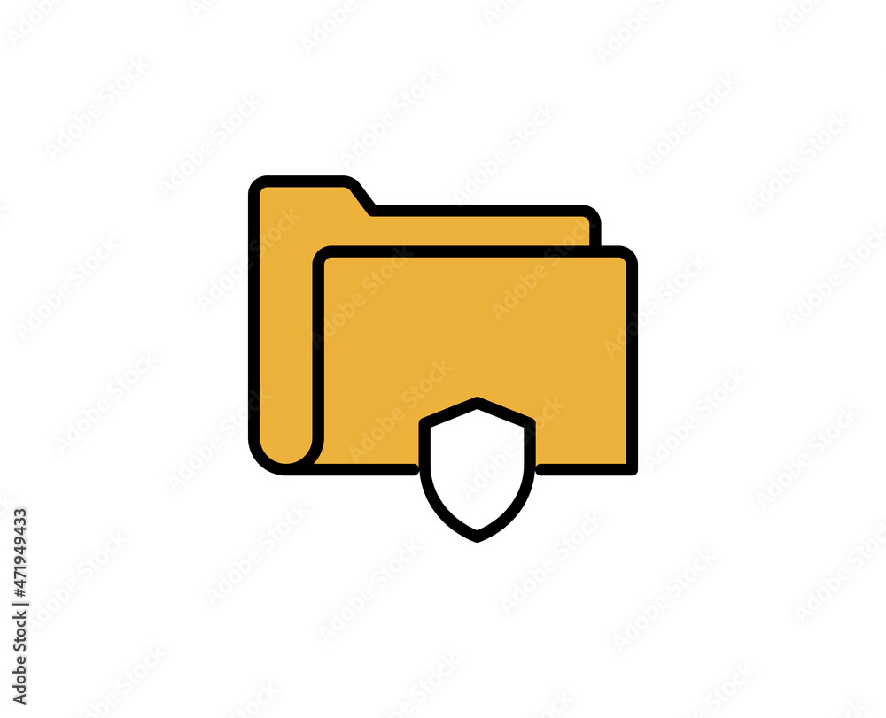 Folder line icon. Vector symbol in trendy flat style on white background. Office sing for design. Folder line icon. Vector symbol in trendy flat style on white background. Office sing for design.