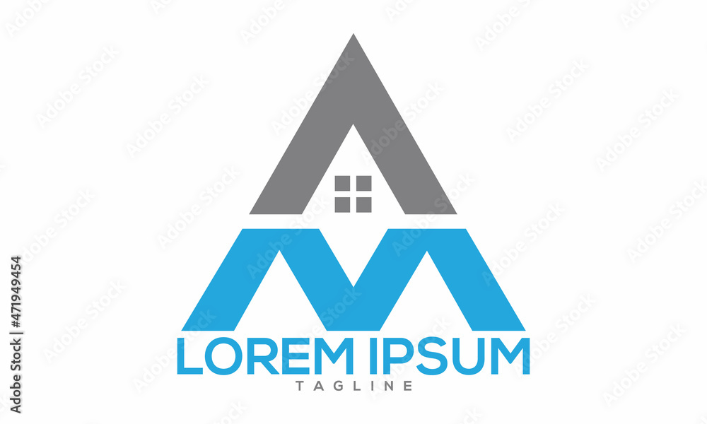 Unique font house real estate logo Modern and minimalist vector and abstract logo Unique font house real estate logo Modern and minimalist vector and abstract logo
