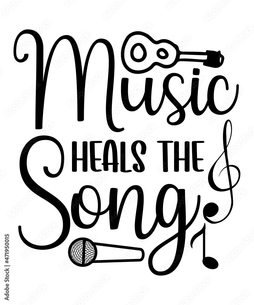 Music SVG Bundle, Music Notes SVG, I Love Music, Music Staff Svg, Whole