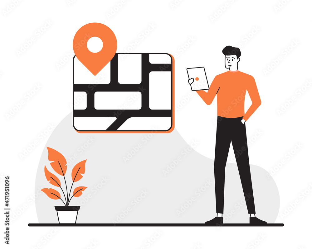 maps navigation concept illustration maps navigation concept illustration