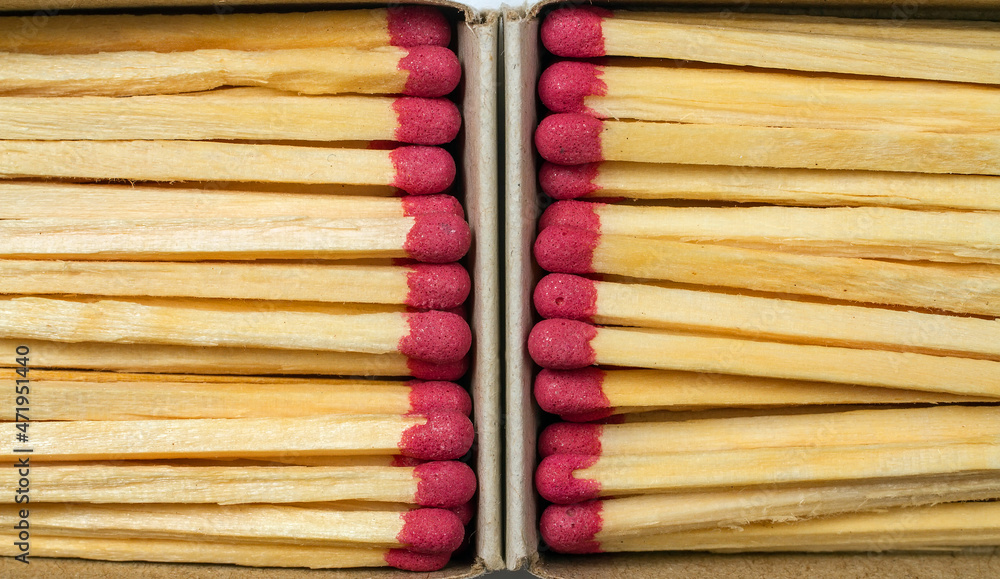 Matches in boxes close-up. Matches in boxes close-up.