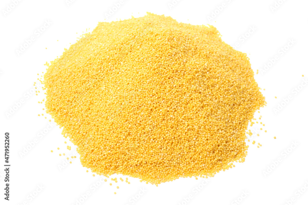 Millet on a white background Millet on a white background