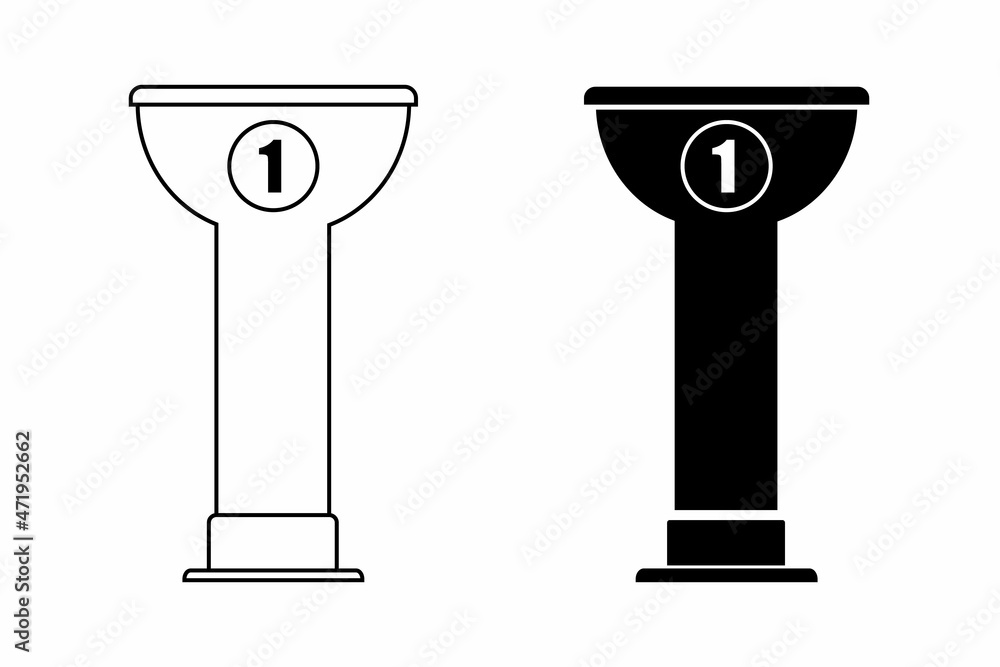 Trophy Icon, Winner Award. Vector sign on a white background. Trophy Icon, Winner Award. Vector sign on a white background.