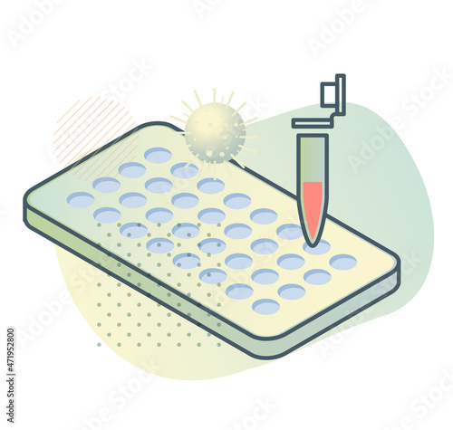 PCR Testing - Lab Apparatus - Illustration