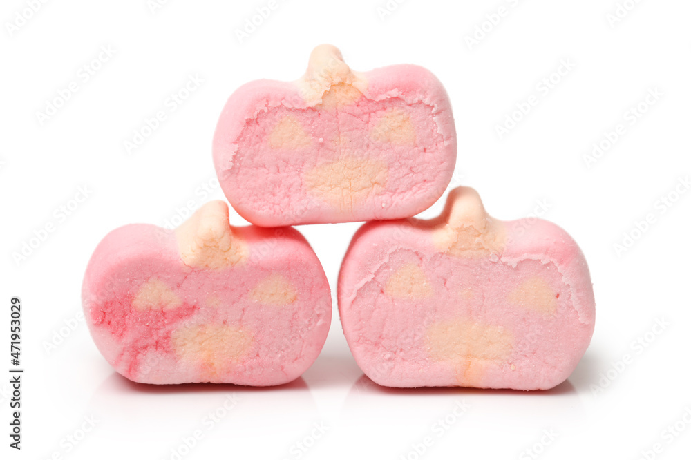Obraz premium Marshmallow on white background