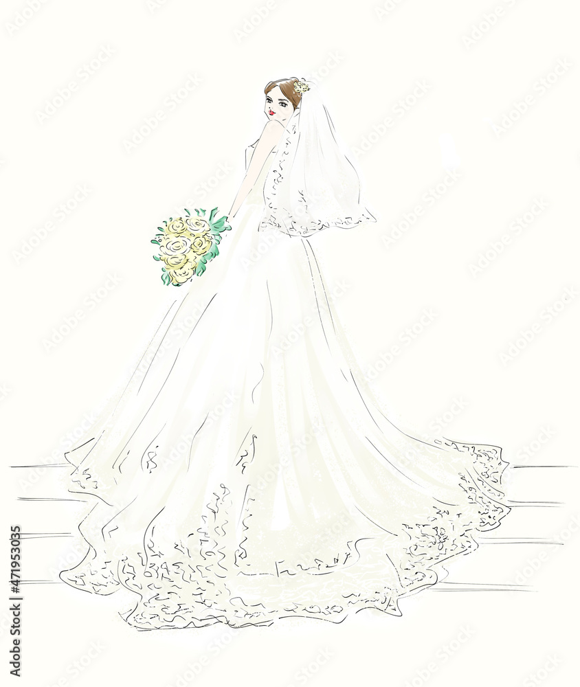 ウエディングドレスを着た花嫁 ウエディングドレスを着た花嫁