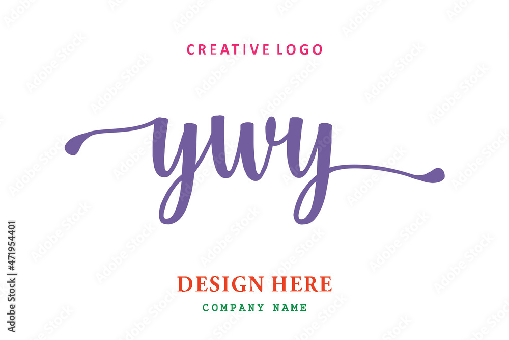 YWY lettering logo is simple, easy to understand and authoritative - obrazy, fototapety, plakaty 