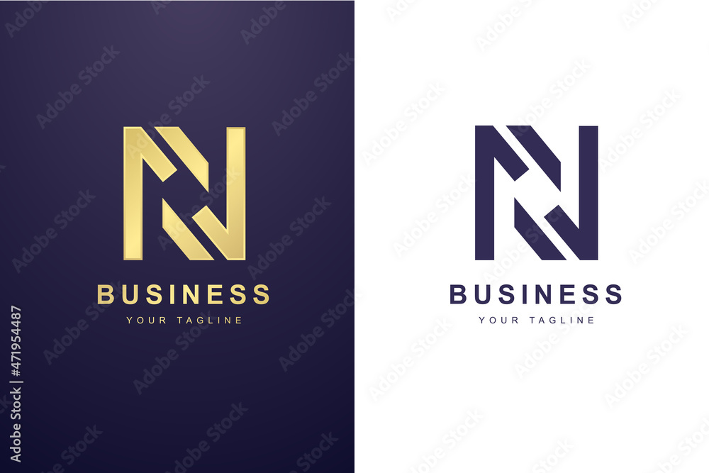 Obraz premium Initial Letter N Logo For Business or Media Company.