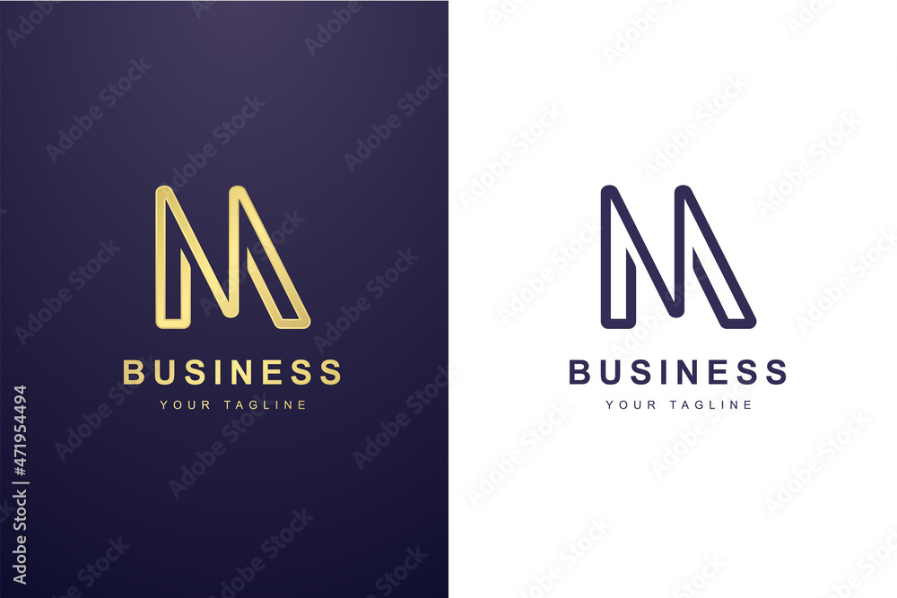 Initial Letter M Logo For Business or Media Company. Initial Letter M Logo For Business or Media Company.