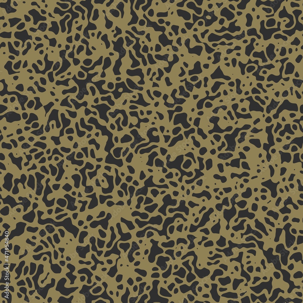 Seamless abstract non print resembling strange colored animal skin surface pattern design for print. High quality illustration. Psychedelic repeat minimal dot swatch for apparel, textile or background