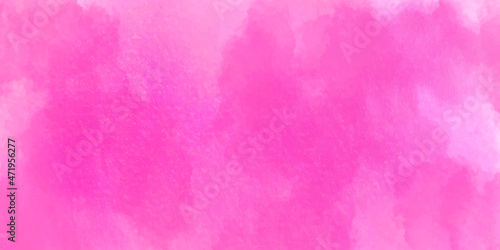 Abstract magenta stained paper texture background or backdrop. powder cloud against white background. Aquarelle painted magenta watercolor canvas for splash design. 