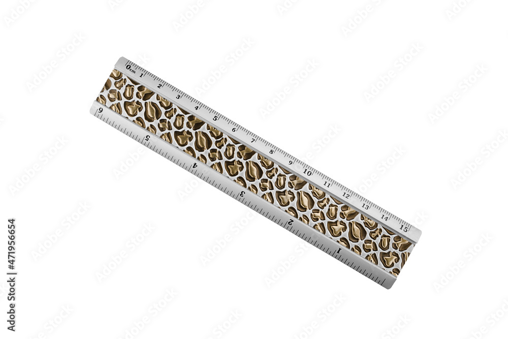 Plastic school ruler isolated on white background. Plastic school ruler isolated on white background.