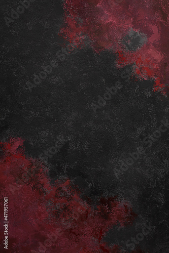 Black and red hand-painted background texture
