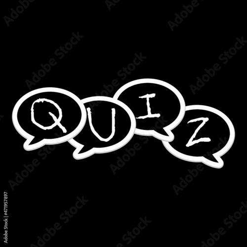 Quiz icon isolated on dark background