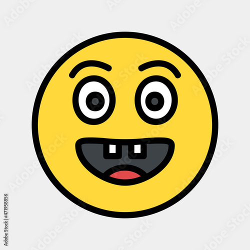 Nerd emoji icon vector illustration in filled line style, use for website mobile app presentation