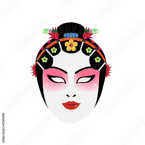 Fototapeta Naklejka Na Ścianę i Meble -  chinese lady mask
