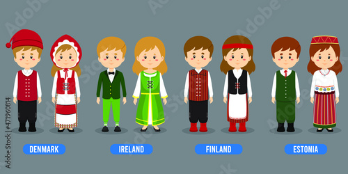 Character in Different National Costumes