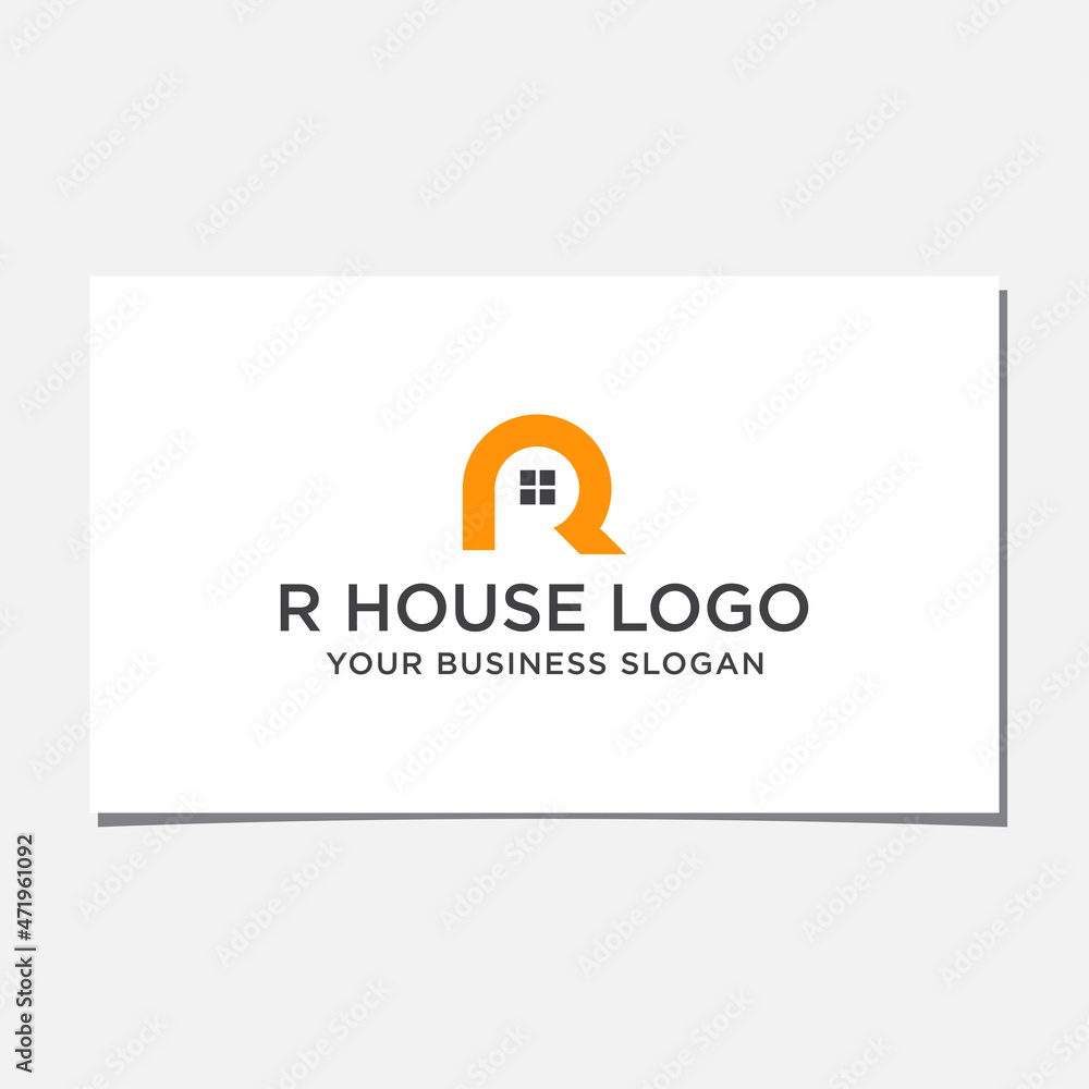 R HOUSE LOGO DESIGN VECTOR R HOUSE LOGO DESIGN VECTOR