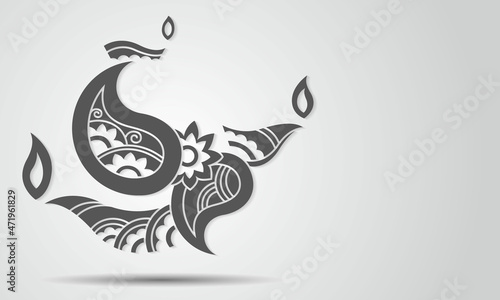 Artistic Diwali Diya and Paisley Vector Design